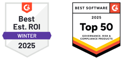 G2 Best Est. ROI 2025, G2 Best software awards Top 50