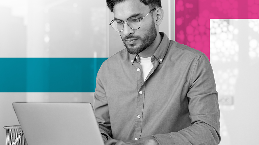 Man working on computer